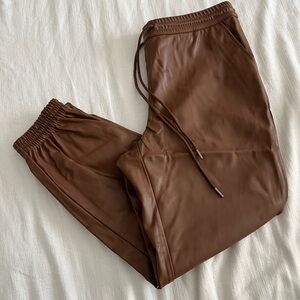 Leather Jogger Pants